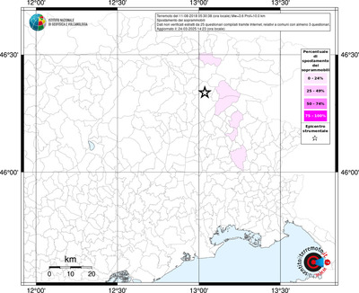 Mappa territorio comunale con almeno 3 questionari