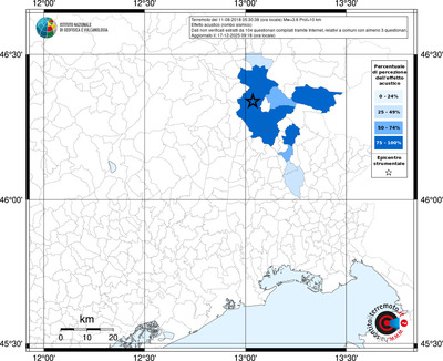 Mappa territorio comunale con almeno 3 questionari