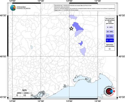 Mappa territorio comunale con almeno 3 questionari