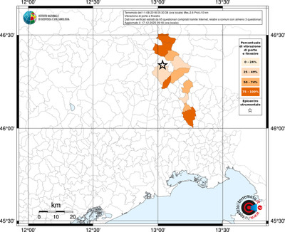 Mappa territorio comunale con almeno 3 questionari
