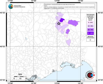 Mappa territorio comunale con almeno 3 questionari