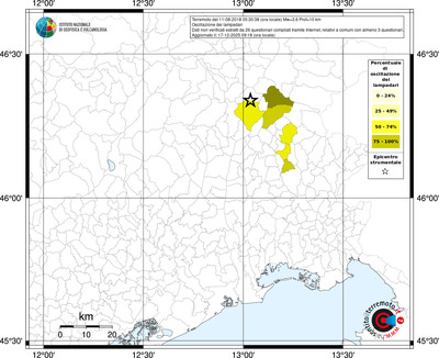 Mappa territorio comunale con almeno 3 questionari