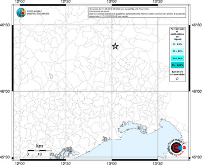 Mappa territorio comunale con almeno 3 questionari