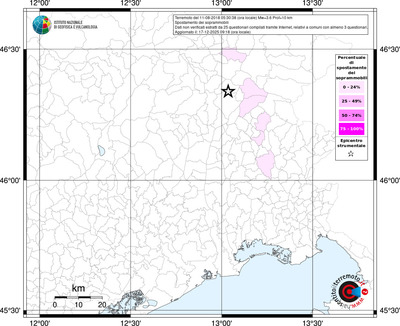 Mappa territorio comunale con almeno 3 questionari