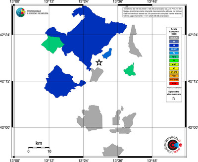 Mappa EMS - territori comuni