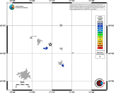 Mappa EMS - territori località