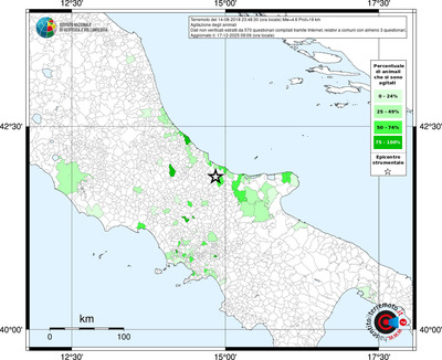 Mappa territorio comunale con almeno 3 questionari