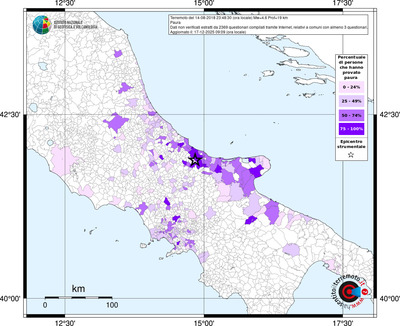 Mappa territorio comunale con almeno 3 questionari