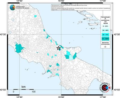 Mappa territorio comunale con almeno 3 questionari