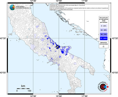 Mappa territorio comunale con almeno 3 questionari