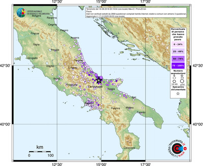 Mappa comuni con almeno 3 questionari