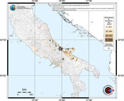 Mappa territorio comunale con almeno 3 questionari