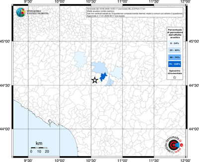 Mappa territorio comunale con almeno 3 questionari