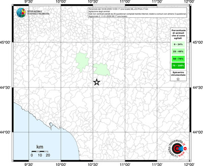Mappa territorio comunale con almeno 3 questionari