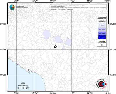 Mappa territorio comunale con almeno 3 questionari