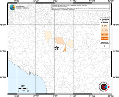 Mappa territorio comunale con almeno 3 questionari