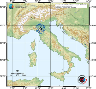Area di invio delle email agli iscritti