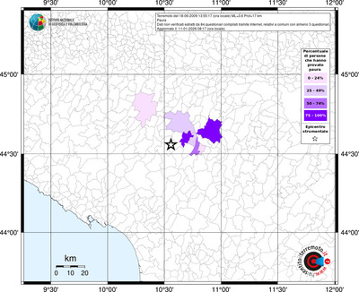 Mappa territorio comunale con almeno 3 questionari