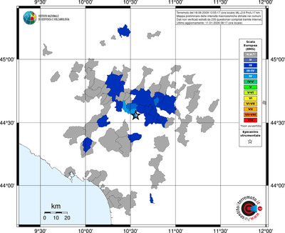 Mappa EMS - territori comuni