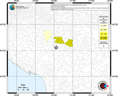 Mappa territorio comunale con almeno 3 questionari