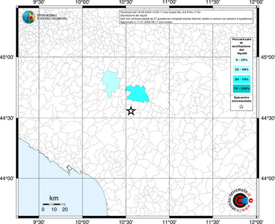 Mappa territorio comunale con almeno 3 questionari