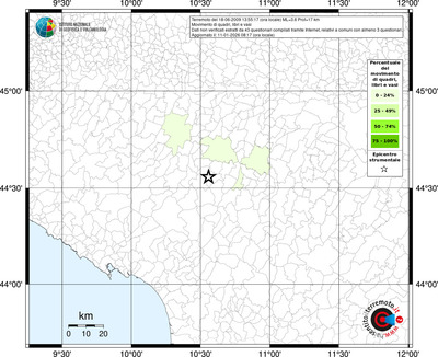 Mappa territorio comunale con almeno 3 questionari
