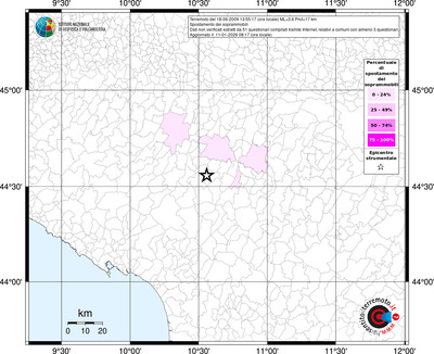 Mappa territorio comunale con almeno 3 questionari