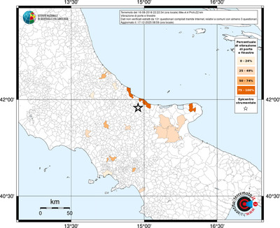 Mappa territorio comunale con almeno 3 questionari