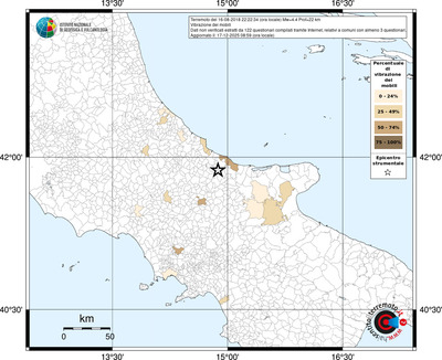 Mappa territorio comunale con almeno 3 questionari