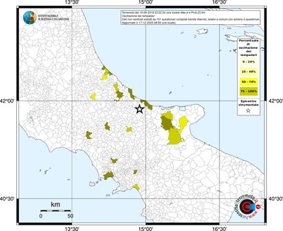 Mappa territorio comunale con almeno 3 questionari