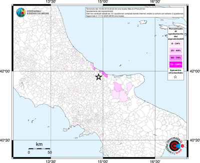 Mappa territorio comunale con almeno 3 questionari