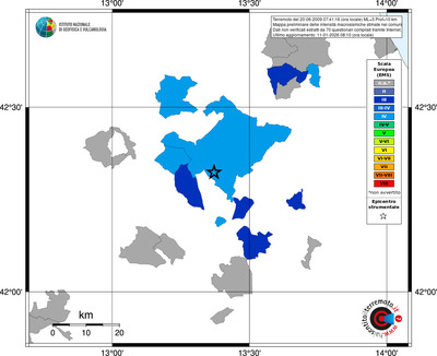 Mappa EMS - territori comuni