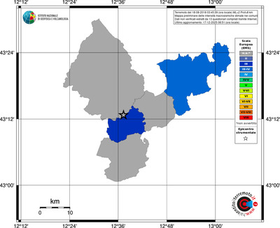 Mappa EMS - territori comuni