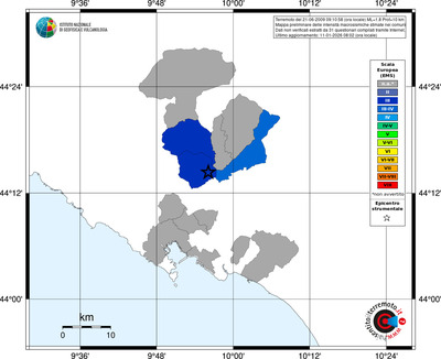 Mappa EMS - territori comuni