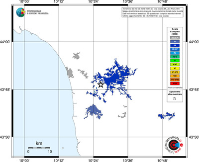 Mappa EMS - territori località