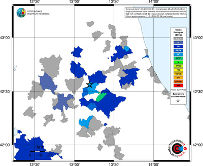 Mappa EMS - territori comuni