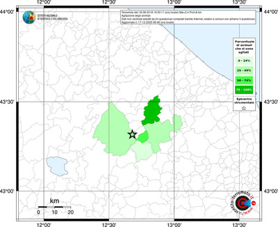 Mappa territorio comunale con almeno 3 questionari