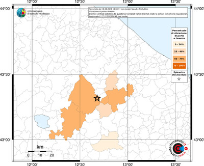 Mappa territorio comunale con almeno 3 questionari