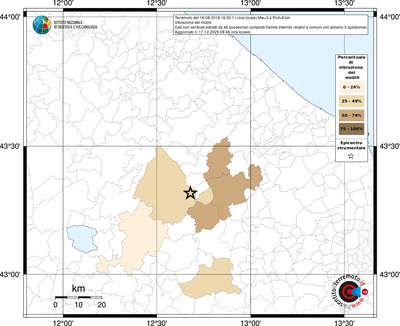 Mappa territorio comunale con almeno 3 questionari