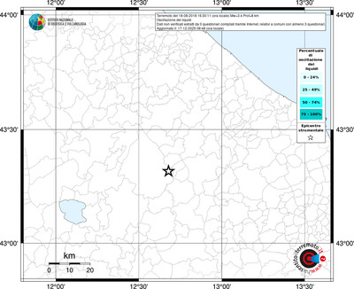 Mappa territorio comunale con almeno 3 questionari