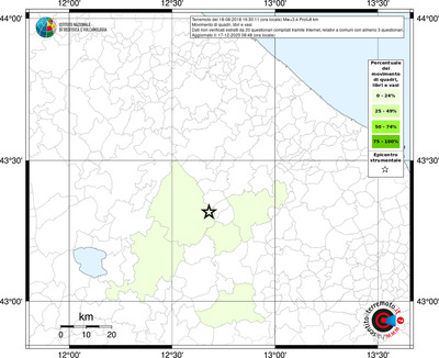 Mappa territorio comunale con almeno 3 questionari