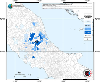 Mappa territorio comunale con almeno 3 questionari