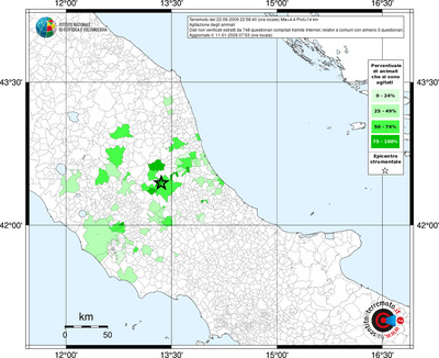 Mappa territorio comunale con almeno 3 questionari