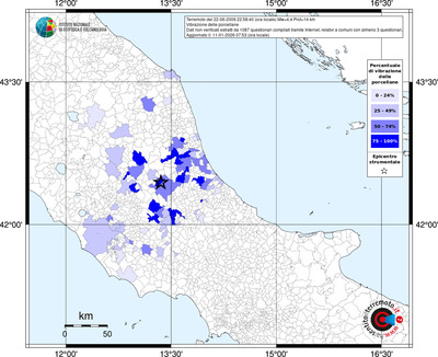 Mappa territorio comunale con almeno 3 questionari