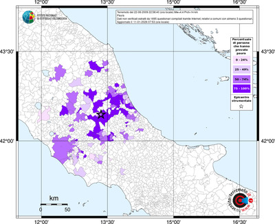 Mappa territorio comunale con almeno 3 questionari