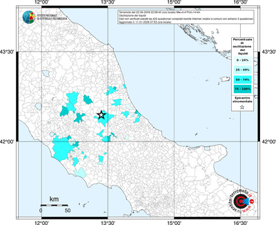 Mappa territorio comunale con almeno 3 questionari