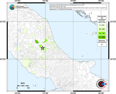 Mappa territorio comunale con almeno 3 questionari