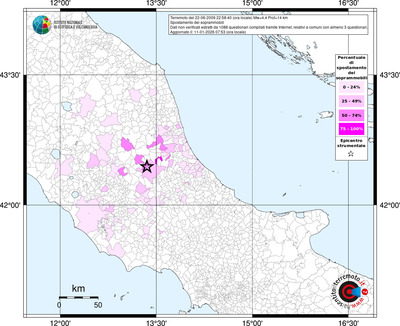 Mappa territorio comunale con almeno 3 questionari
