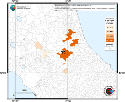 Mappa territorio comunale con almeno 3 questionari