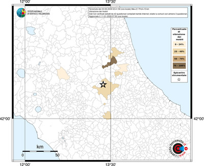 Mappa territorio comunale con almeno 3 questionari